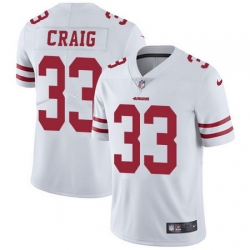 NFL 49ers 33 Roger Craig Men White Vapor Untouchable Limited Jersey NFL 49ers 33 Roger Craig Men White Vapor Untouchable Limited Jersey