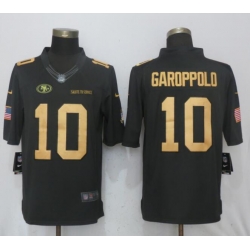 Nike 49ers #10 Jimmy Garoppolp Anthracite Gold Salute To Service Limited Jersey Nike 49ers #10 Jimmy Garoppolp Anthracite Gold Salute To Service Limited Jersey