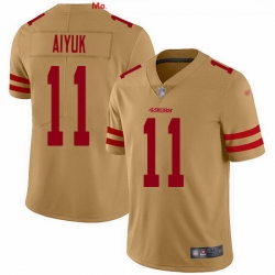 Nike 49ers 11 Brandon Aiyuk Gold Men Stitched NFL Limited Inverted Legend Jersey Nike 49ers 11 Brandon Aiyuk Gold Men Stitched NFL Limited Inverted Legend Jersey