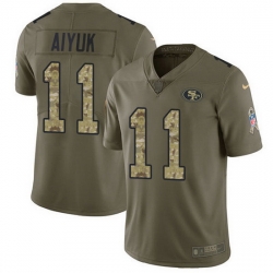Nike 49ers 11 Brandon Aiyuk Olive Camo Men Stitched NFL Limited 2017 Salute To Service Jersey Nike 49ers 11 Brandon Aiyuk Olive Camo Men Stitched NFL Limited 2017 Salute To Service Jersey