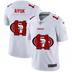 Nike 49ers 11 Brandon Aiyuk White Shadow Logo Limited Jersey Nike 49ers 11 Brandon Aiyuk White Shadow Logo Limited Jersey