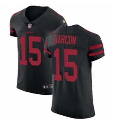 Nike 49ers #15 Pierre Garcon Black Alternate Mens Stitched NFL Vapor Untouchable Elite Jersey