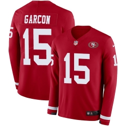 Nike 49ers #15 Pierre Garcon Red Team Color Men Stitched NFL Limited Therma Long Sleeve Jersey Nike 49ers #15 Pierre Garcon Red Team Color Men Stitched NFL Limited Therma Long Sleeve Jersey