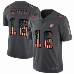 Nike 49ers 16 Joe Montana 2019 Salute To Service USA Flag Fashion Limited Jersey Nike 49ers 16 Joe Montana 2019 Salute To Service USA Flag Fashion Limited Jersey