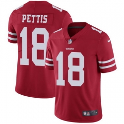 Nike 49ers #18 Dante Pettis Red Team Color Mens Stitched NFL Vapor Untouchable Limited Jersey Nike 49ers #18 Dante Pettis Red Team Color Mens Stitched NFL Vapor Untouchable Limited Jersey