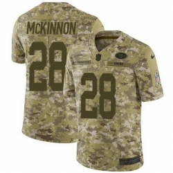 Nike 49ers #28 Jerick McKinnon Camo Mens Stitched NFL Limited 2018 Salute To Service Jersey Nike 49ers #28 Jerick McKinnon Camo Mens Stitched NFL Limited 2018 Salute To Service Jersey