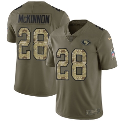 Nike 49ers #28 Jerick McKinnon Olive Camo Mens Stitched NFL Limited 2017 Salute To Service Jersey Nike 49ers #28 Jerick McKinnon Olive Camo Mens Stitched NFL Limited 2017 Salute To Service Jersey