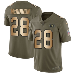 Nike 49ers #28 Jerick McKinnon Olive Gold Mens Stitched NFL Limited 2017 Salute To Service Jersey Nike 49ers #28 Jerick McKinnon Olive Gold Mens Stitched NFL Limited 2017 Salute To Service Jersey