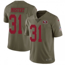 Nike 49ers 31 Raheem Mostert Olive Men Stitched NFL Limited 2017 Salute To Service Jersey Nike 49ers 31 Raheem Mostert Olive Men Stitched NFL Limited 2017 Salute To Service Jersey