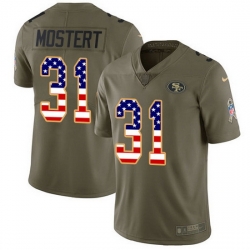 Nike 49ers 31 Raheem Mostert Olive USA Flag Men Stitched NFL Limited 2017 Salute To Service Jersey Nike 49ers 31 Raheem Mostert Olive USA Flag Men Stitched NFL Limited 2017 Salute To Service Jersey
