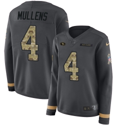 Nike 49ers #4 Nick Mullens Anthracite Salute to Service Nike 49ers #4 Nick Mullens Anthracite Salute to Service
