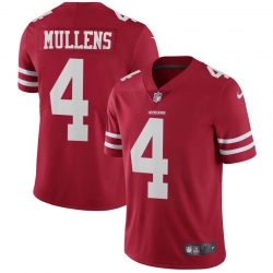 Nike 49ers #4 Nick Mullens Red Team Color Men Stitched NFL Vapor Untouchable Limited Jersey Nike 49ers #4 Nick Mullens Red Team Color Men Stitched NFL Vapor Untouchable Limited Jersey