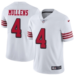 Nike 49ers #4 Nick Mullens White Rush Men Stitched NFL Vapor Untouchable Limited Jersey Nike 49ers #4 Nick Mullens White Rush Men Stitched NFL Vapor Untouchable Limited Jersey