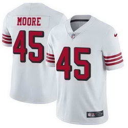 Nike 49ers 45 Tarvarius Moore White Color Rush Vapor Untouchable Limited Jersey Nike 49ers 45 Tarvarius Moore White Color Rush Vapor Untouchable Limited Jersey