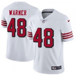 Nike 49ers #48 Fred Warner White Rush Mens Stitched NFL Vapor Untouchable Limited Jersey Nike 49ers #48 Fred Warner White Rush Mens Stitched NFL Vapor Untouchable Limited Jersey