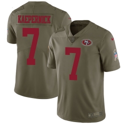 Nike 49ers #7 Colin Kaepernick Olive Mens Stitched NFL Limited 2017 Salute To Service Jersey Nike 49ers #7 Colin Kaepernick Olive Mens Stitched NFL Limited 2017 Salute To Service Jersey