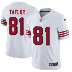 Nike 49ers 81 Trent Taylor White Color Rush Vapor Untouchable Limited Jersey Nike 49ers 81 Trent Taylor White Color Rush Vapor Untouchable Limited Jersey