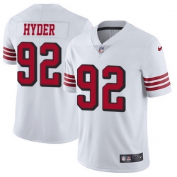 Nike 49ers 92 Kerry Hyder White Men Stitched NFL Limited Rush Jersey Nike 49ers 92 Kerry Hyder White Men Stitched NFL Limited Rush Jersey