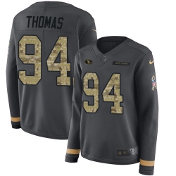 Nike 49ers #94 Solomon Thomas Anthracite Salute to Service Nike 49ers #94 Solomon Thomas Anthracite Salute to Service
