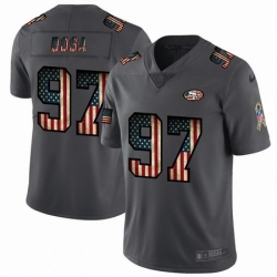 Nike 49ers 97 Nick Bosa 2019 Salute To Service USA Flag Fashion Limited Jersey Nike 49ers 97 Nick Bosa 2019 Salute To Service USA Flag Fashion Limited Jersey