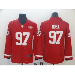 Nike 49ers 97 Nick Bosa Red Therma Long Sleeve Jersey Nike 49ers 97 Nick Bosa Red Therma Long Sleeve Jersey