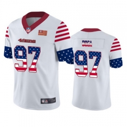 Nike 49ers 97 Nick Bosa White USA Flag Fashion Limited Jersey Nike 49ers 97 Nick Bosa White USA Flag Fashion Limited Jersey