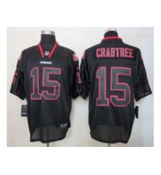 Nike San Francisco 49ers 15 Michael Crabtree Black Elite Lights Out NFL Jersey