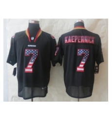 Nike San Francisco 49ers 7 Colin Kaepernick Black Elite USA Flag Fashion NFL Jersey