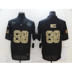 Nike San Francisco 49ers 80 Jerry Rice Black Came 2020 Salute To Service Limited Jersey Nike San Francisco 49ers 80 Jerry Rice Black Came 2020 Salute To Service Limited Jersey