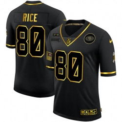 Nike San Francisco 49ers 80 Jerry Rice Black Gold 2020 Salute To Service Limited Jersey Nike San Francisco 49ers 80 Jerry Rice Black Gold 2020 Salute To Service Limited Jersey