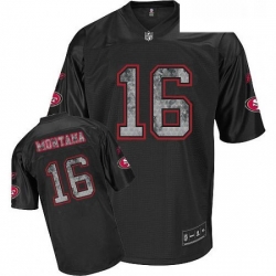Reebok San Francisco 49ers 16 Joe Montana Authentic Sideline Black United Throwback NFL Jersey Reebok San Francisco 49ers 16 Joe Montana Authentic Sideline Black United Throwback NFL Jersey