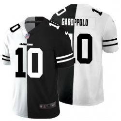 San Francisco 49ers 10 Jimmy Garoppolo Men Black V White Peace Split Nike Vapor Untouchable Limited NFL Jersey San Francisco 49ers 10 Jimmy Garoppolo Men Black V White Peace Split Nike Vapor Untouchable Limited NFL Jersey