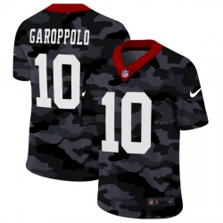 San Francisco 49ers 10 Jimmy Garoppolo Men Nike 2020 Black CAMO Vapor Untouchable Limited Stitched NFL Jersey San Francisco 49ers 10 Jimmy Garoppolo Men Nike 2020 Black CAMO Vapor Untouchable Limited Stitched NFL Jersey