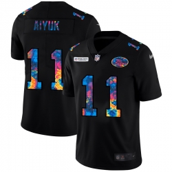 San Francisco 49ers 11 Brandon Aiyuk Men Nike Multi Color Black 2020 NFL Crucial Catch Vapor Untouchable Limited Jersey San Francisco 49ers 11 Brandon Aiyuk Men Nike Multi Color Black 2020 NFL Crucial Catch Vapor Untouchable Limited Jersey