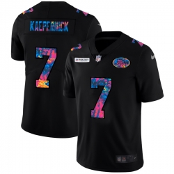 San Francisco 49ers 7 Colin Kaepernick Men Nike Multi Color Black 2020 NFL Crucial Catch Vapor Untouchable Limited Jersey San Francisco 49ers 7 Colin Kaepernick Men Nike Multi Color Black 2020 NFL Crucial Catch Vapor Untouchable Limited Jersey