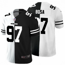 San Francisco 49ers 97 Nick Bosa Men Black V White Peace Split Nike Vapor Untouchable Limited NFL Jersey San Francisco 49ers 97 Nick Bosa Men Black V White Peace Split Nike Vapor Untouchable Limited NFL Jersey