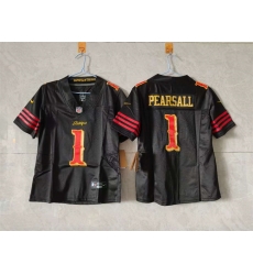 Women San Francisco 49ers 1 Ricky Pearsall Black 2025 F U S E Rivalries Vapor Limited Stitched Jersey  Women San Francisco 49ers 1 Ricky Pearsall Black 2025 F U S E Rivalries Vapor Limited Stitched Jersey