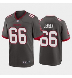 Men Nike Tampa Bay Buccaneers 66 Ryan Jensen Pewter Alternate Vapor Limited Jersey