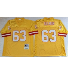 Men Tampa Bay Buccaneers 63 Lee Roy Selmon Yellow M&N Throwback Jersey