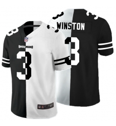 Nike Buccaneers 3 Jameis Winston Black And White Split Vapor Untouchable Limited Jersey