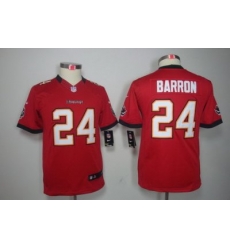 Youth Nike Tampa Bay Buccanee #24 Mark Barron Red Color[Youth Limited Jerseys]