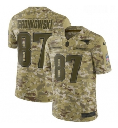 Mens Nike New England Patriots 87 Rob Gronkowski Limited Camo 2018 Salute to Service NFL Jersey