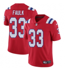 Nike Patriots #33 Kevin Faulk Red Alternate Mens Stitched NFL Vapor Untouchable Limited Jersey