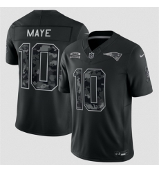 Youth New England Patriots  10 Drake Maye Black 2026 Salute to Service Limited Stitched Football Jersey