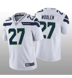 Men Seattle Seahawks 27 Tariq Woolen White Vapor Untouchable Stitched Football Jersey