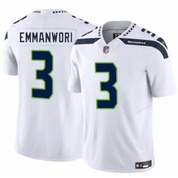 Men Seattle Seahawks 3 Nick Emmanwori White 2025 F U S E  Vapor Untouchable Limited Stitched Football Jersey