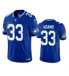 Men Seattle Seahawks 33 Jamal Adams Royal 2023 F U S E  Vapor Limited Throwback Stitched Jersey