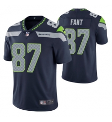 Men Seattle Seahawks 87 Noah Fant Navy Vapor Untouchable Limited Stitched Jersey