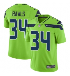 Nike Seahawks #34 Thomas Rawls Green Mens Stitched NFL Limited Rush Jersey