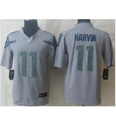 Nike Seattle Seahawks 11 Percy Harvin Grey LIMITED NFL Jersey